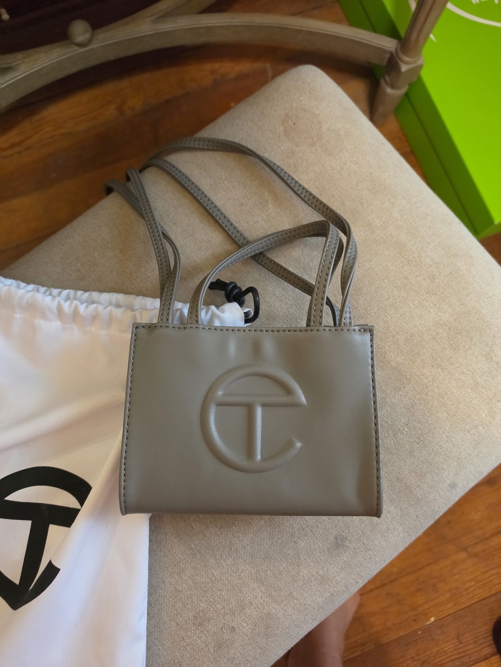 Grey Embossed Mini TELFAR Crossbody Bag - Women